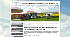 Desktop Screenshot of flugplatz-wertheim.de