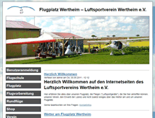 Tablet Screenshot of flugplatz-wertheim.de